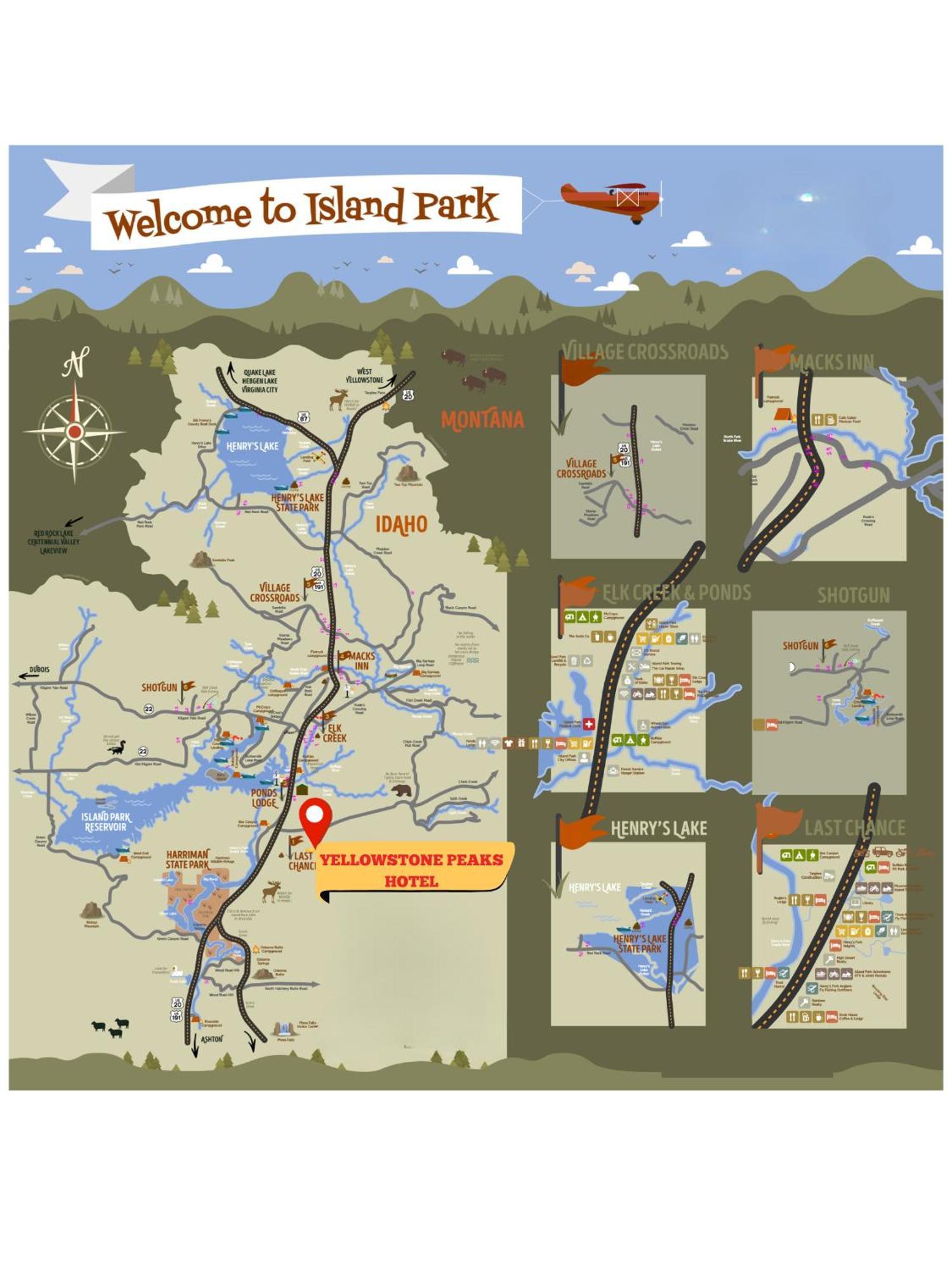 Yellowstone Peaks Hotel Island Park Esterno foto